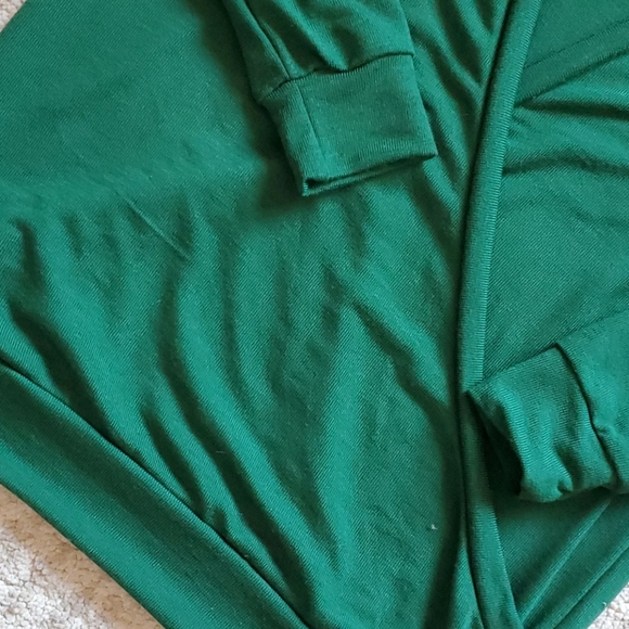 Green Surplice Long-Sleeve Top - Women - Picture 4 of 5